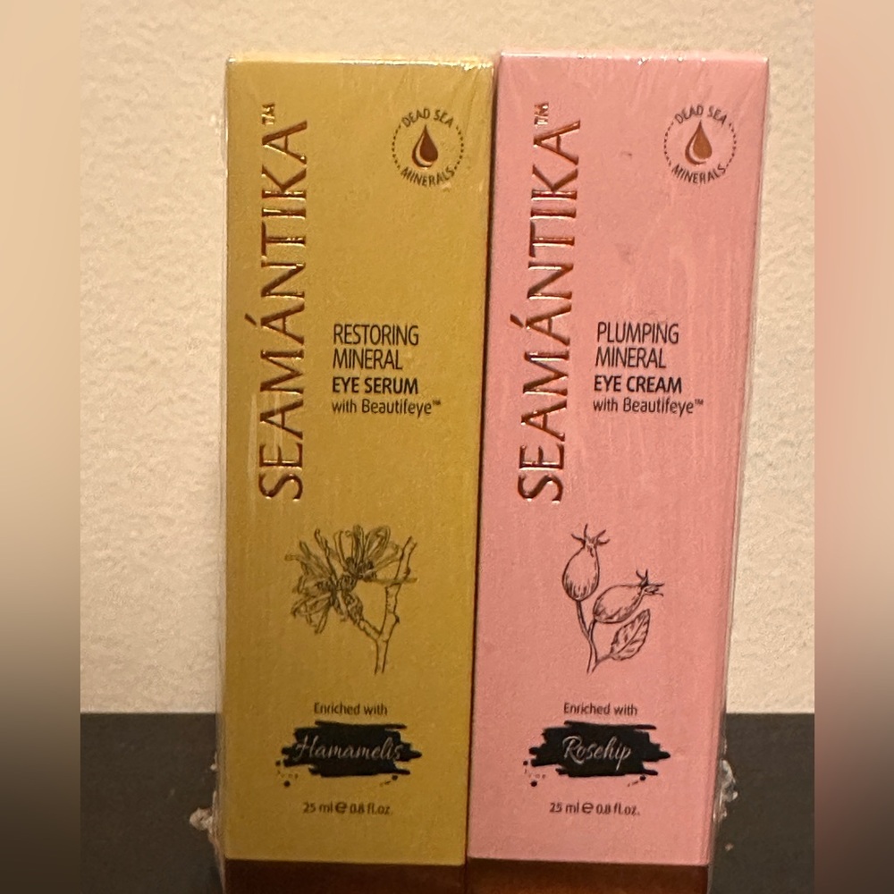 Seamantika Restoring Eye Serum and Plumping Eye Cream Set